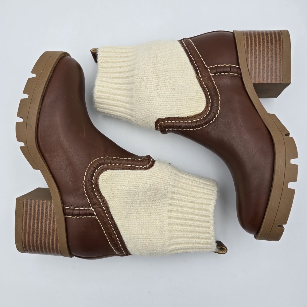 NWOT Nine West Popit Casual Booties, Dark Natural, Women's Size 5 - Picture 15 of 16